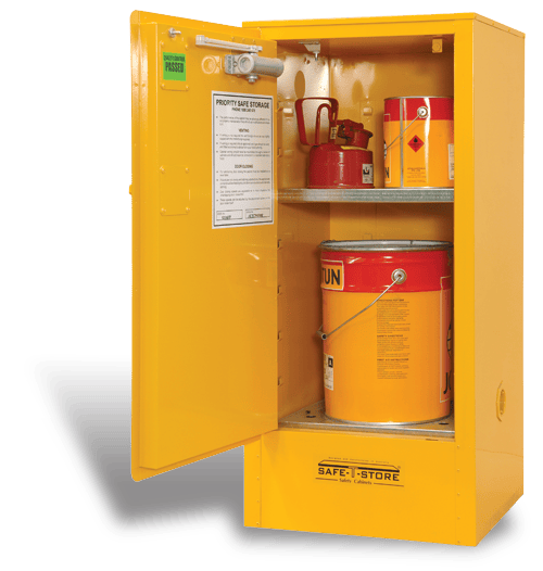 SC060 Indoor Dangerous Goods Storage Cabinets open SC060 Indoor Dangerous Goods Storage Cabinets open