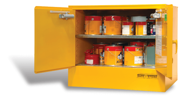 SC100 Indoor Dangerous Goods Storage Cabinets open SC100 Indoor Dangerous Goods Storage Cabinets open