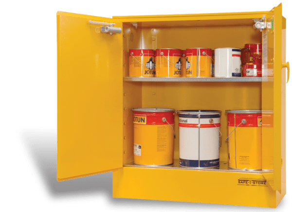 SC160 Indoor Dangerous Goods Storage Cabinets open SC160 Indoor Dangerous Goods Storage Cabinets open