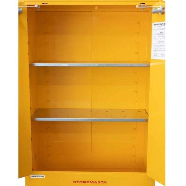 SC250 Indoor Dangerous Goods Storage Cabinets open empty SC250 Indoor Dangerous Goods Storage Cabinets open empty