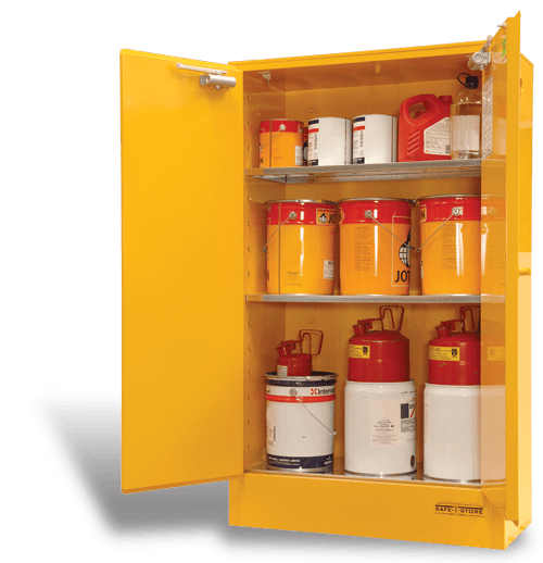 SC250 Indoor Dangerous Goods Storage Cabinets open SC250 Indoor Dangerous Goods Storage Cabinets open