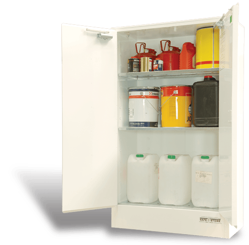 SC2506 Indoor Dangerous Goods Storage Cabinets open SC2506 Indoor Dangerous Goods Storage Cabinets open