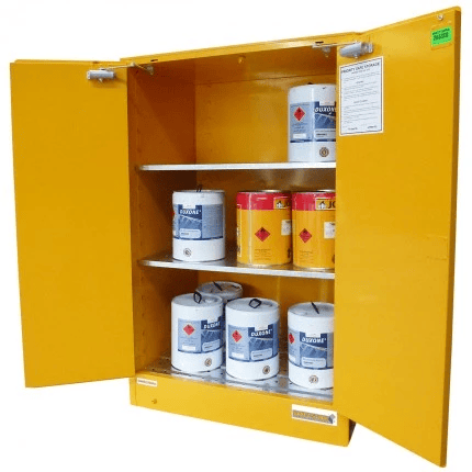SC350 Indoor Dangerous Goods Storage Cabinets open SC350 Indoor Dangerous Goods Storage Cabinets open
