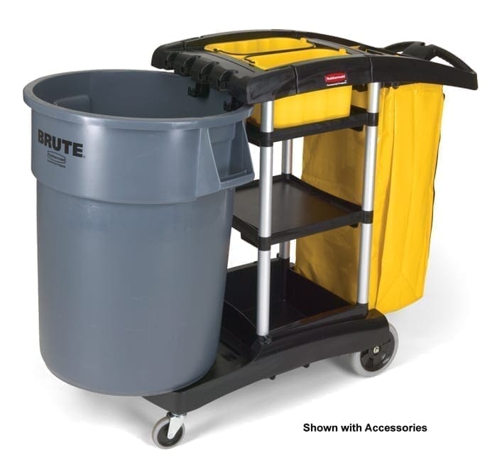 9T72 High Capacity Cleaning Cart with accessories