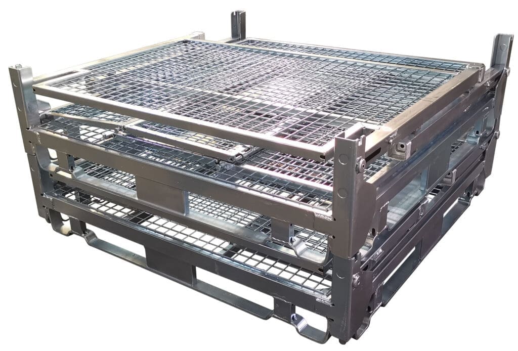 Collapsible Pallet Cage Folded CPC1000