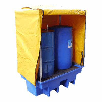 DMXP6501 PVC Cover and Frame for Double Drum Spill Pallets DMXP6501 PVC Cover and Frame for Double Drum Spill Pallets