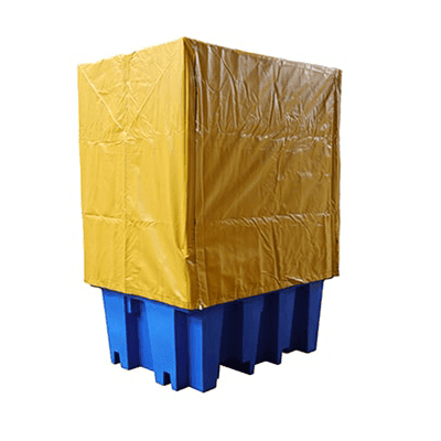 DMXP6503 PVC Cover and Frame for Single IBC Spill Pallet closed DMXP6503 PVC Cover and Frame for Single IBC Spill Pallets closed