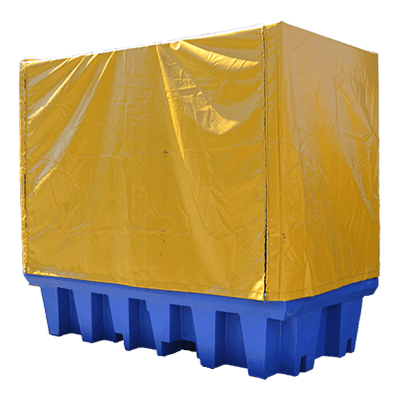 DMXP6504 PVC Cover and Frame for Double IBC Spill Pallet closed DMXP6504 PVC Cover and Frame for Double IBC Spill Pallets closed
