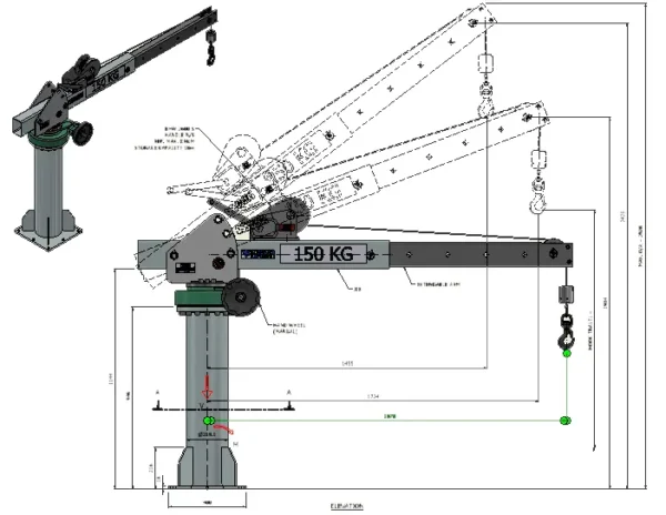 Davit Jib Crane LDS3 Materials Handling Pty Ltd Davit Jib Crane LDS3 Materials Handling Pty Ltd