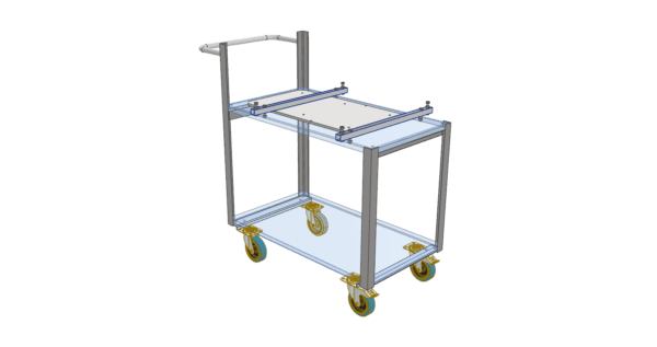 Custom dimensioning trolley 900 x 600mm shelf Custom dimensioning trolley 900 x 600mm shelf