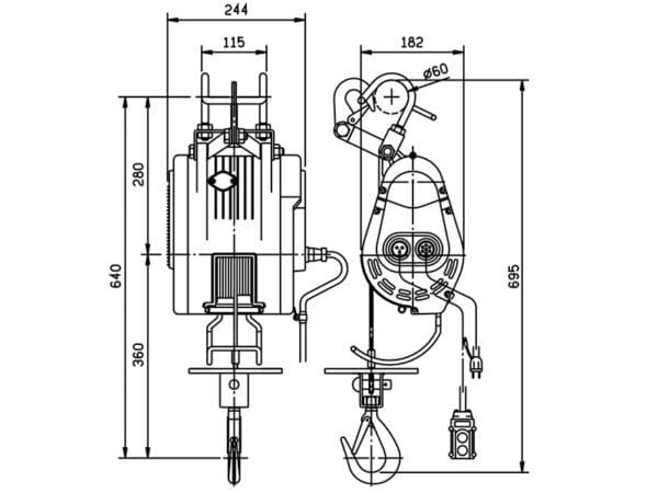 Electric Hoists – Wire Rope LCWS Electric Hoists – Wire Rope LCWS