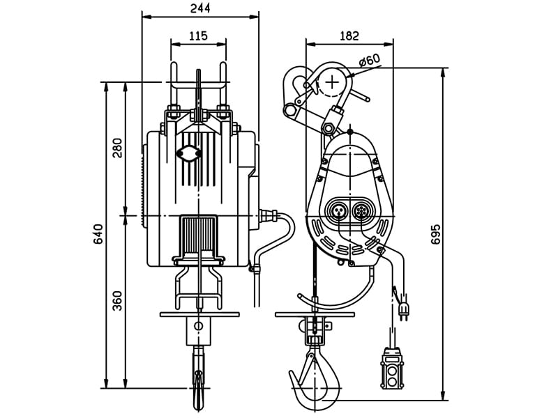 Electric Hoists – Wire Rope LCWS Electric Hoists – Wire Rope LCWS