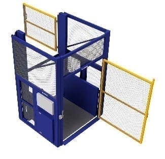 Compact Goods Hoist swing gates Freight Mate Compact Goods Hoist swing gates
