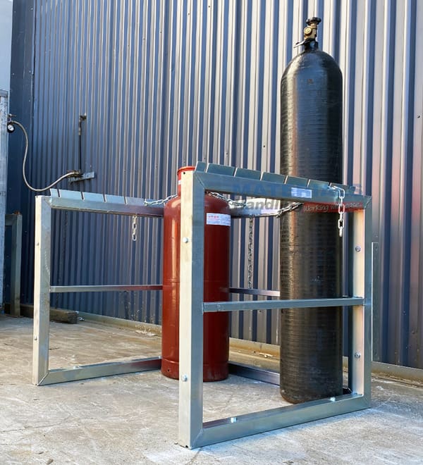 GBSR9 Gas Cylinder Storage Rack 3 GBSR9 Gas Cylinder Storage Rack 3