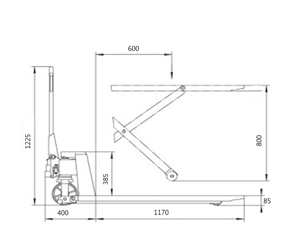 High Lifter Stillage Skid Truck dimensions