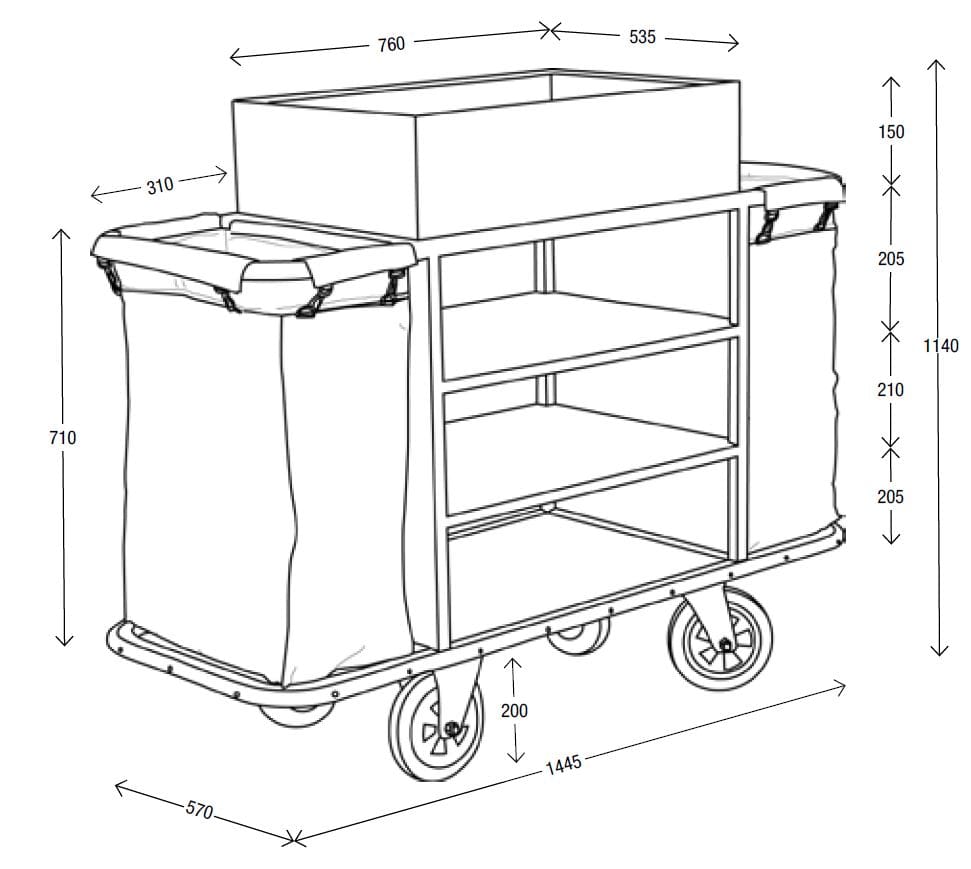 Housekeeping Carts BWHH23D Housekeeping Carts BWHH23D