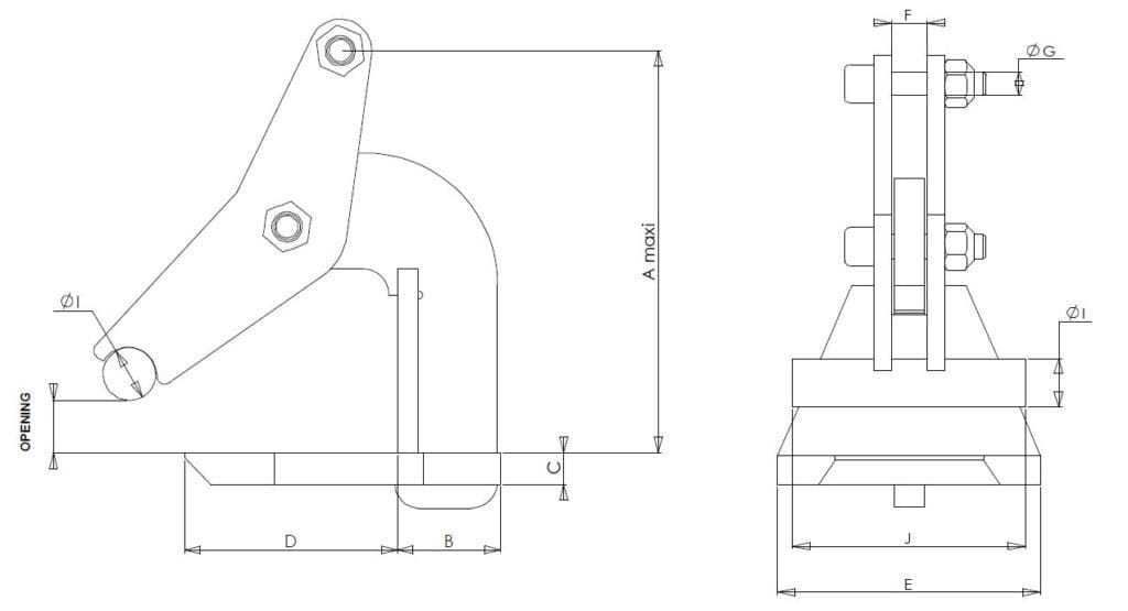 Lifting Clamps Horizontal Plate Clamps with Polyurethane Coating TLH (2) Lifting Clamps Horizontal Plate Clamps with Polyurethane Coating TLH (2)