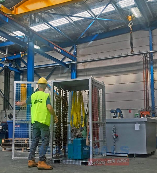 MCNGC10 Rigging Storage Cage in application MCNGC10 Rigging Storage Cage in application