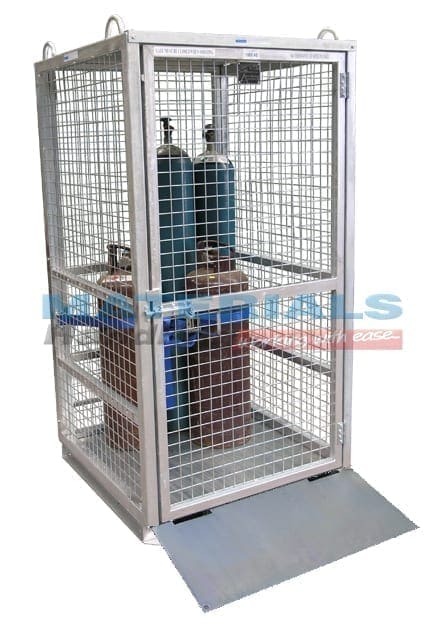 MGBCM2RPA Gas Cylinder Cage Secure with Ramp Assembled MGBCM2RPA Gas Cylinder Cage Secure with Ramp Assembled