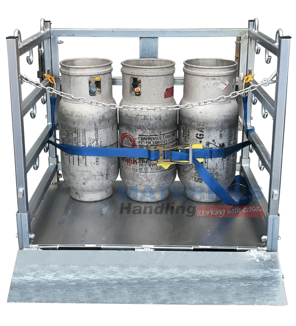 MSGC80 Gas Cylinder Stillage Cage with folding ramp MSGC80 Gas Cylinder Stillage Cage with folding ramp