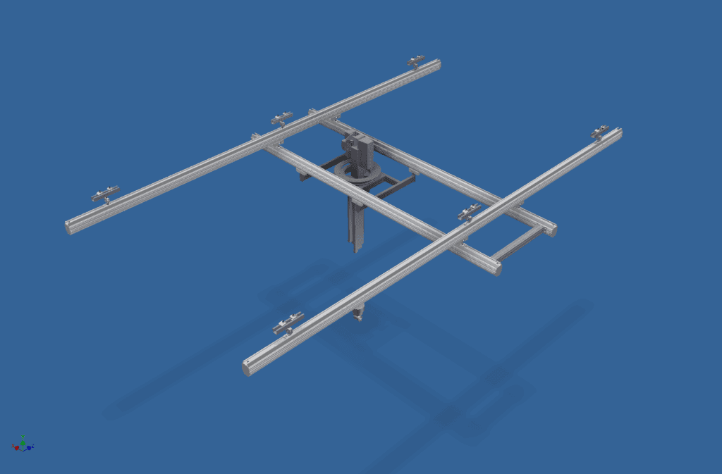 MechRail CAD support Drawing 3D model