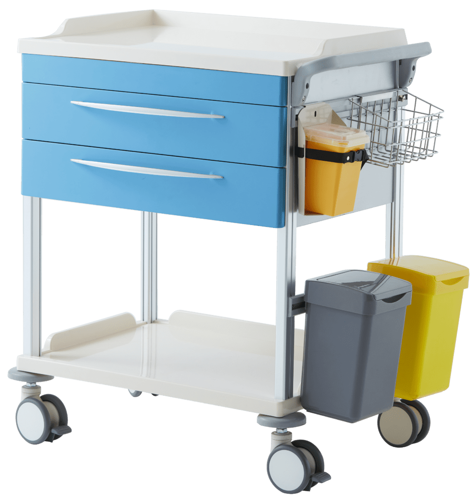 Medical Treatment Trolleys TTR Trolley Treatment TTR02 Front Angled
