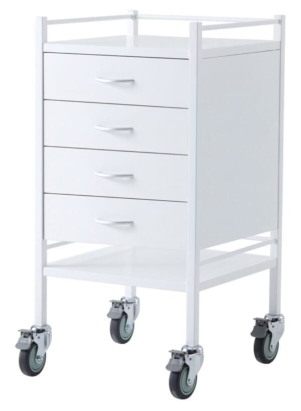 Medical Trolleys Instrument Powdercoated PCT04 Powder Coated Trolley Four Drawer Medical Trolleys Instrument Powdercoated PCT04 Powder Coated Trolley Four Drawer