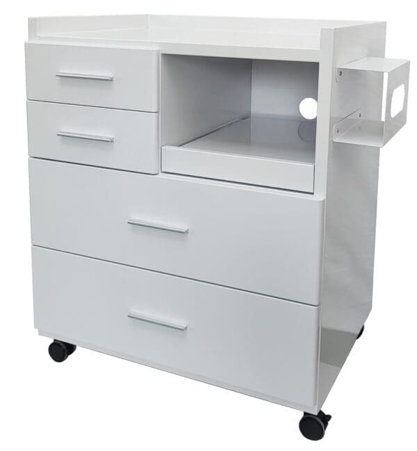 Medical Trolleys Workstation Powdercoated PCDUBL Podiatry Cabinets Double Front Angled Medical Trolleys Workstation Powdercoated PCDUBL Podiatry Cabinets Double Front Angled