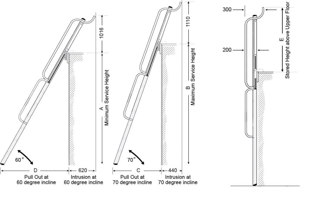Mezzalad Ladder Drawing and Dimensions Mezzalad Ladder Drawing and Dimensions