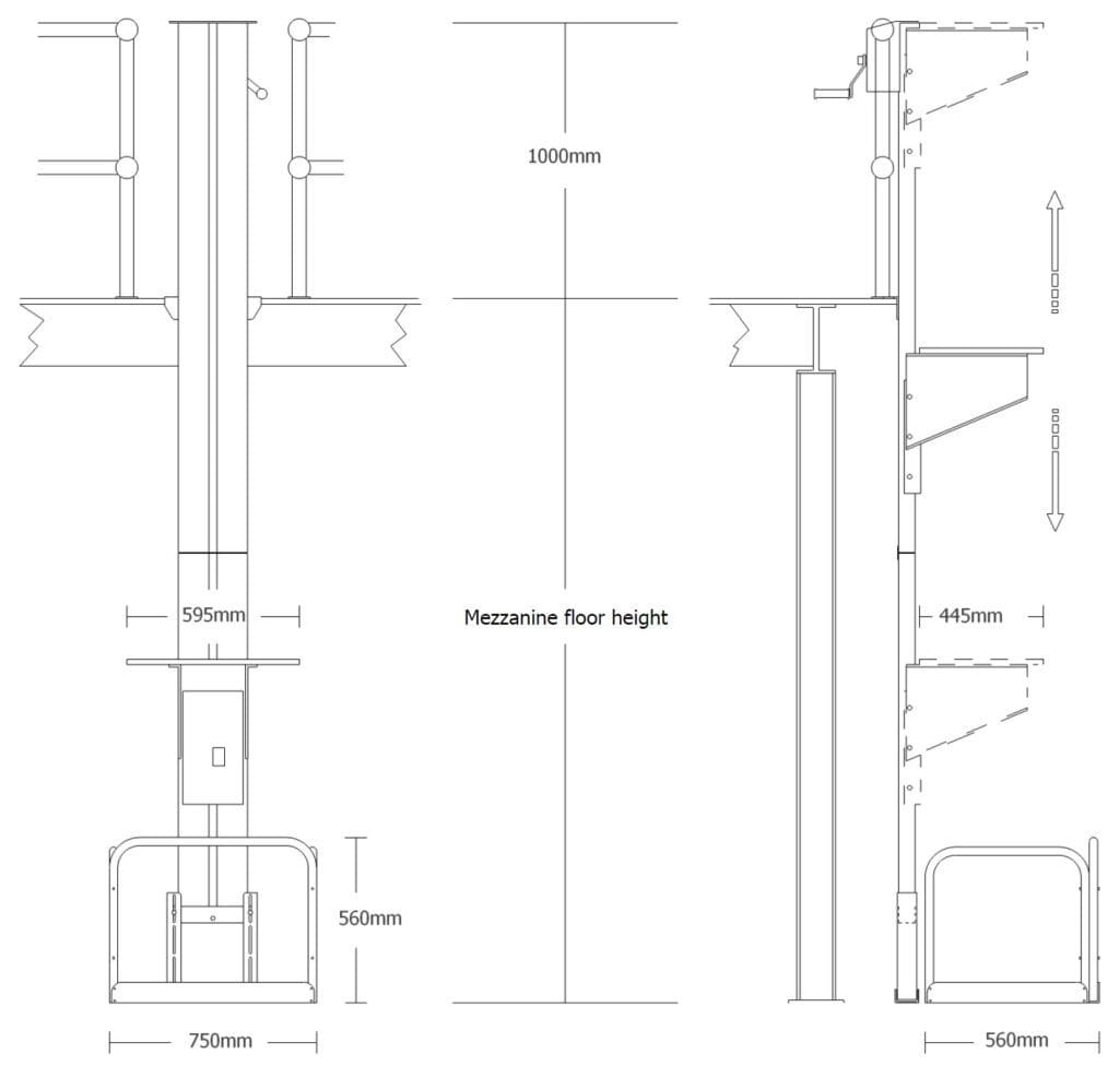 Mezzanine Floor Goods Lift Mezzalift dimensions Mezzanine Floor Goods Lift Mezzalift dimensions