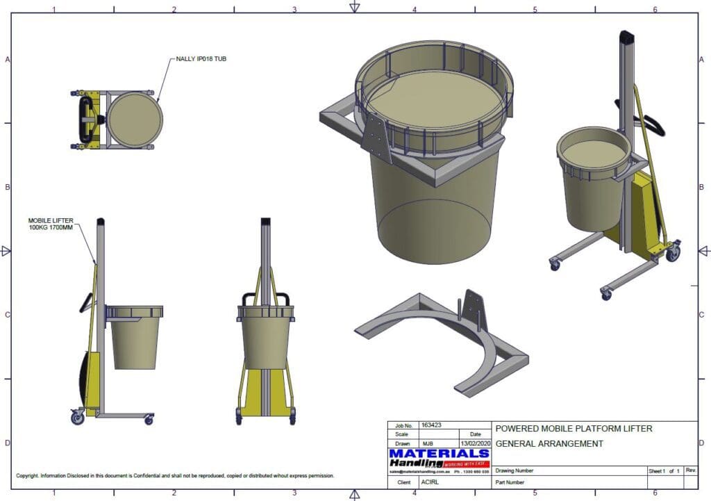 Mobile Platform Lifter with custom tooling Mobile Platform Lifter with custom tooling