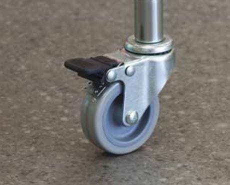 Modular Wire Shelving locking castors Modular Wire Shelving locking castors