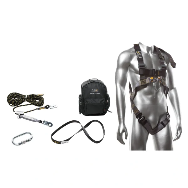 Multipurpose Roofers Harness Kit – Std Buckles 15m Rope Line HR040 Multipurpose Roofers Harness Kit – Std Buckles 15m Rope Line HR040