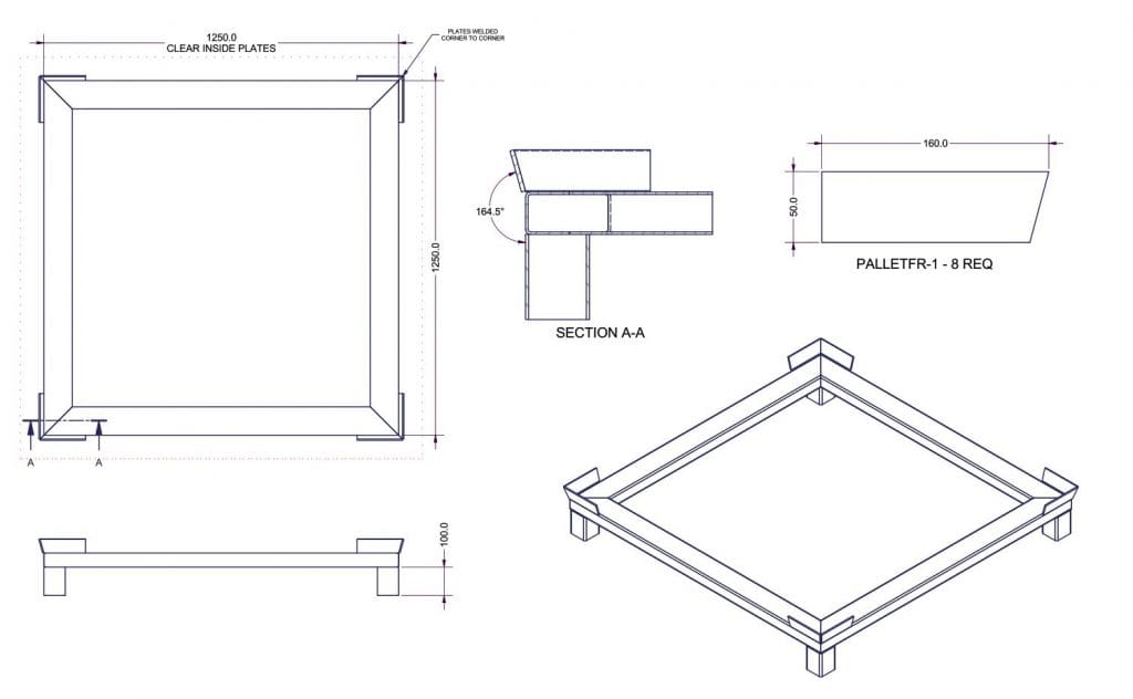 Pallet Stand Dimensions 2524 01 Pallet Stand Dimensions 2524 01