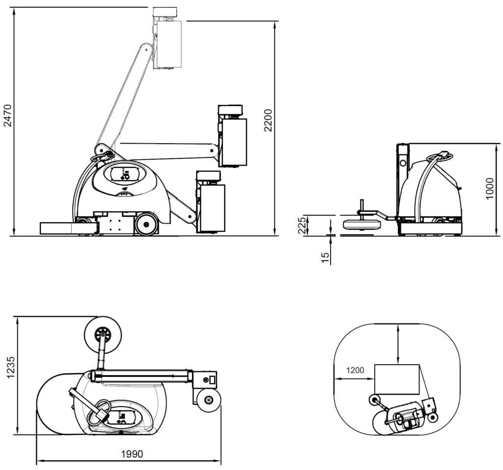 Pallet Wrapper Mobile Wrapping Robot dimensions Pallet Wrapper Mobile Wrapping Robot dimensions