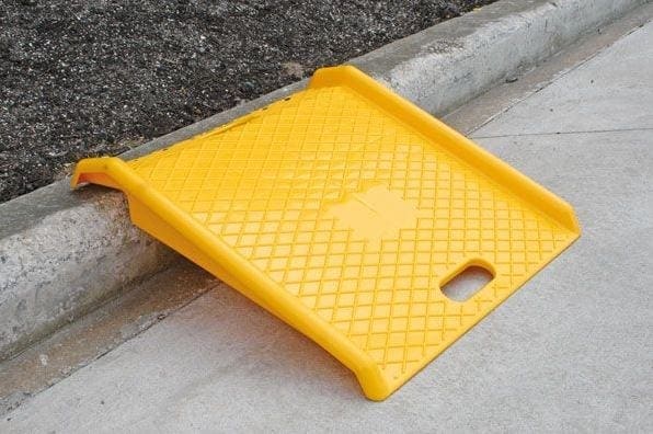 Portable Trolley Ramp PTR1 on gutter Portable Trolley Ramp PTR1 on gutter