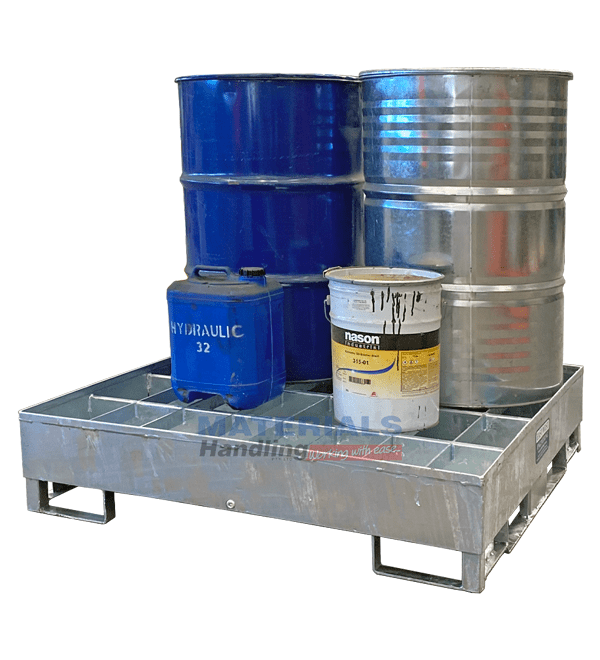 SLR4 Racking Spill Bin with drums 1 SLR4 Racking Spill Bin with drums 1