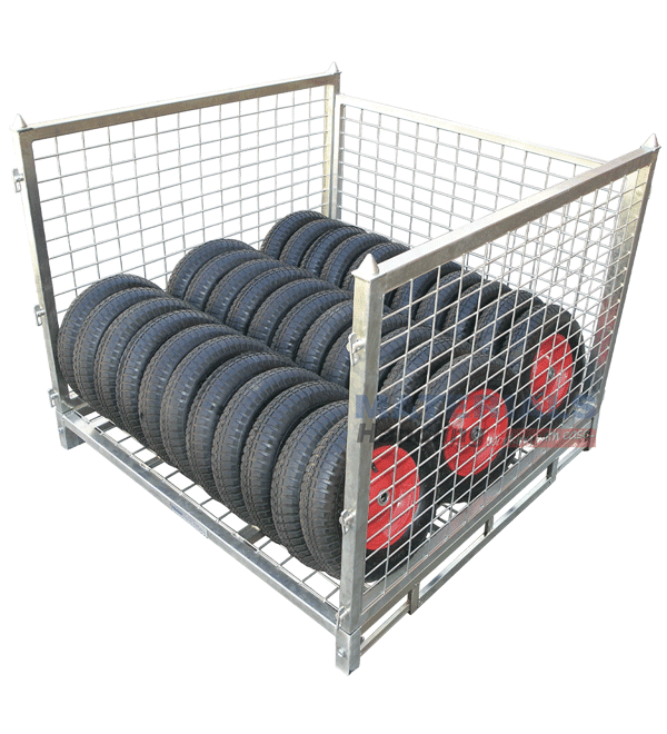 SPCM2 Stillage Cage tyres full front panel removed SPCM2 Stillage Cage tyres full front panel removed