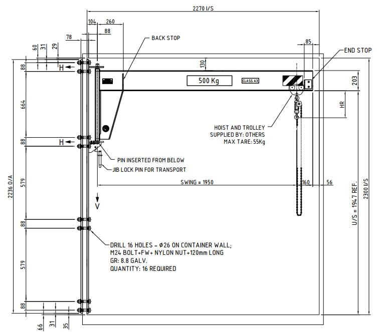 Shipping Container Jib Crane SCJC diagram Shipping Container Jib Crane SCJC diagram