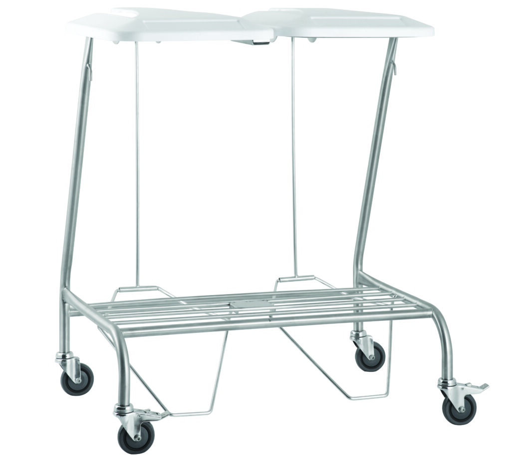 Stainless Steel Trolleys Medical Linen Bag DLTL Linen Skip Double With Lid Stainless Steel Trolleys Medical Linen Bag DLTL Linen Skip Double With Lid