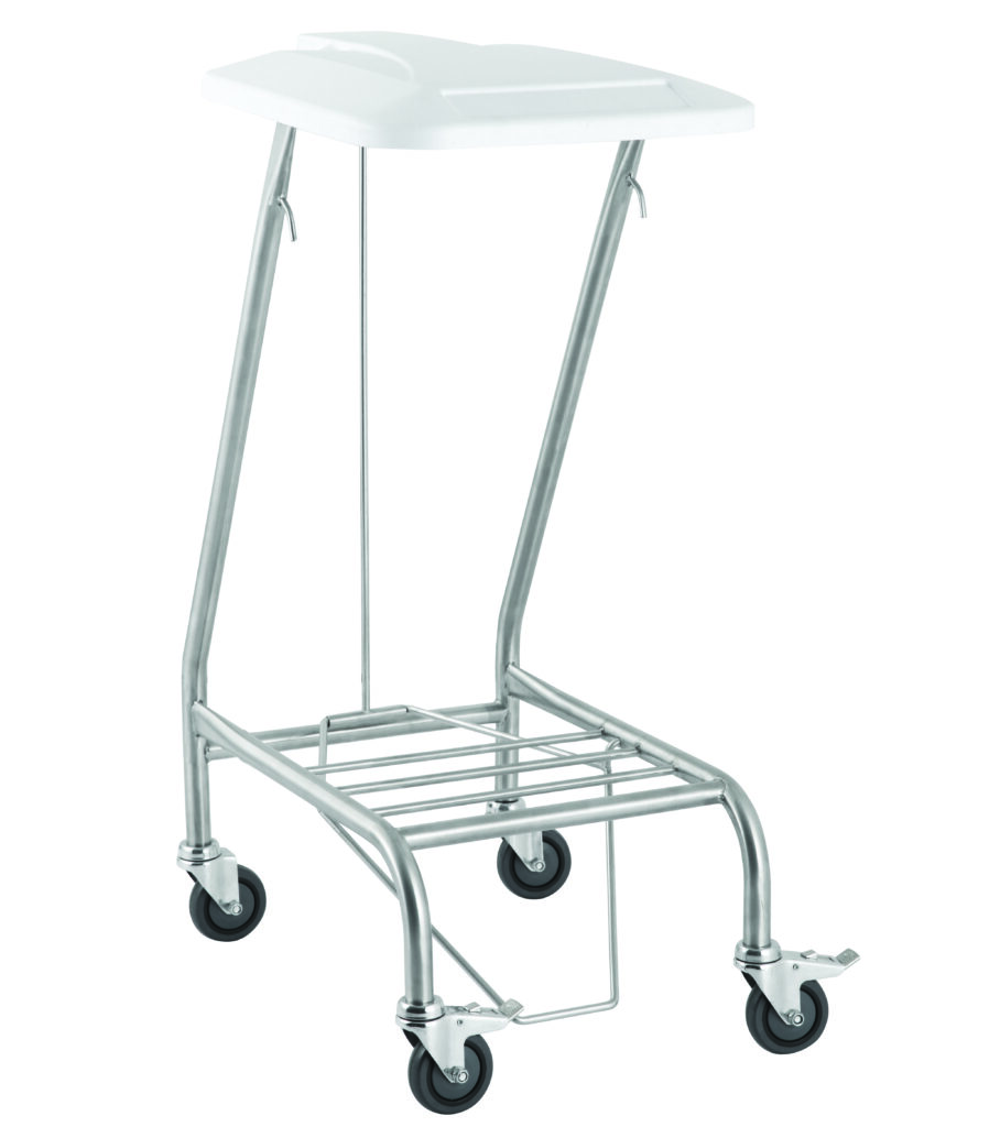 Stainless Steel Trolleys Medical Linen Bag SLTL Linen Skip Single With Lid Stainless Steel Trolleys Medical Linen Bag SLTL Linen Skip Single With Lid